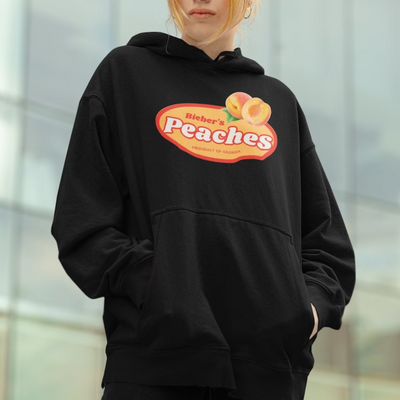 Moletom Canguru Justin Bieber Peaches Preto