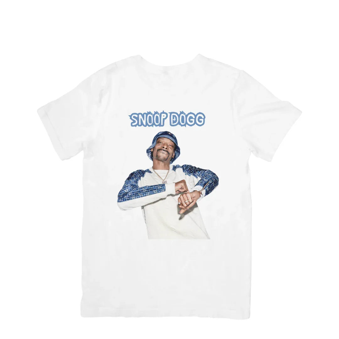 Camiseta Básica Snoop Dogg Photo Branco
