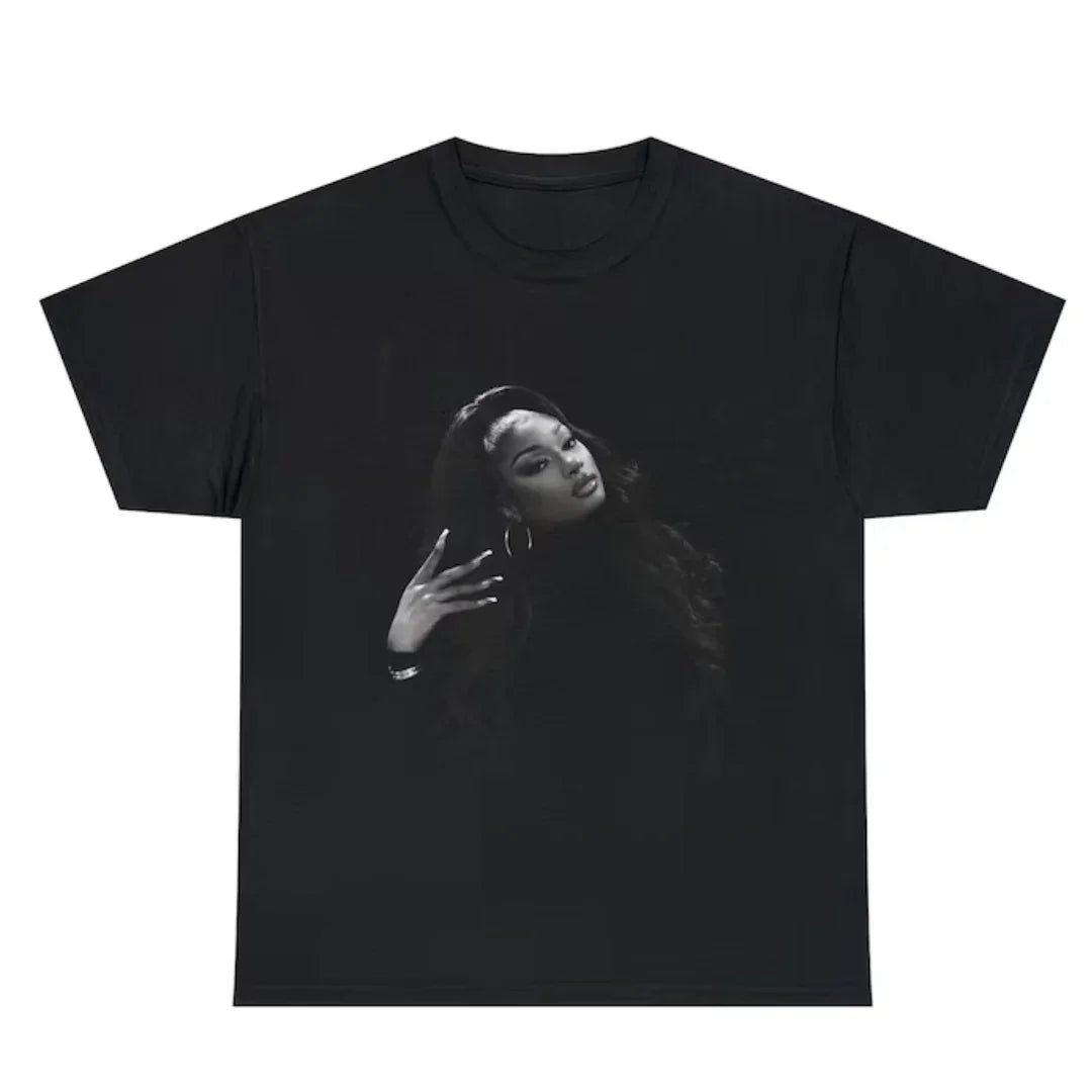 Camiseta Básica Megan Thee Stallion Photo-PRETO