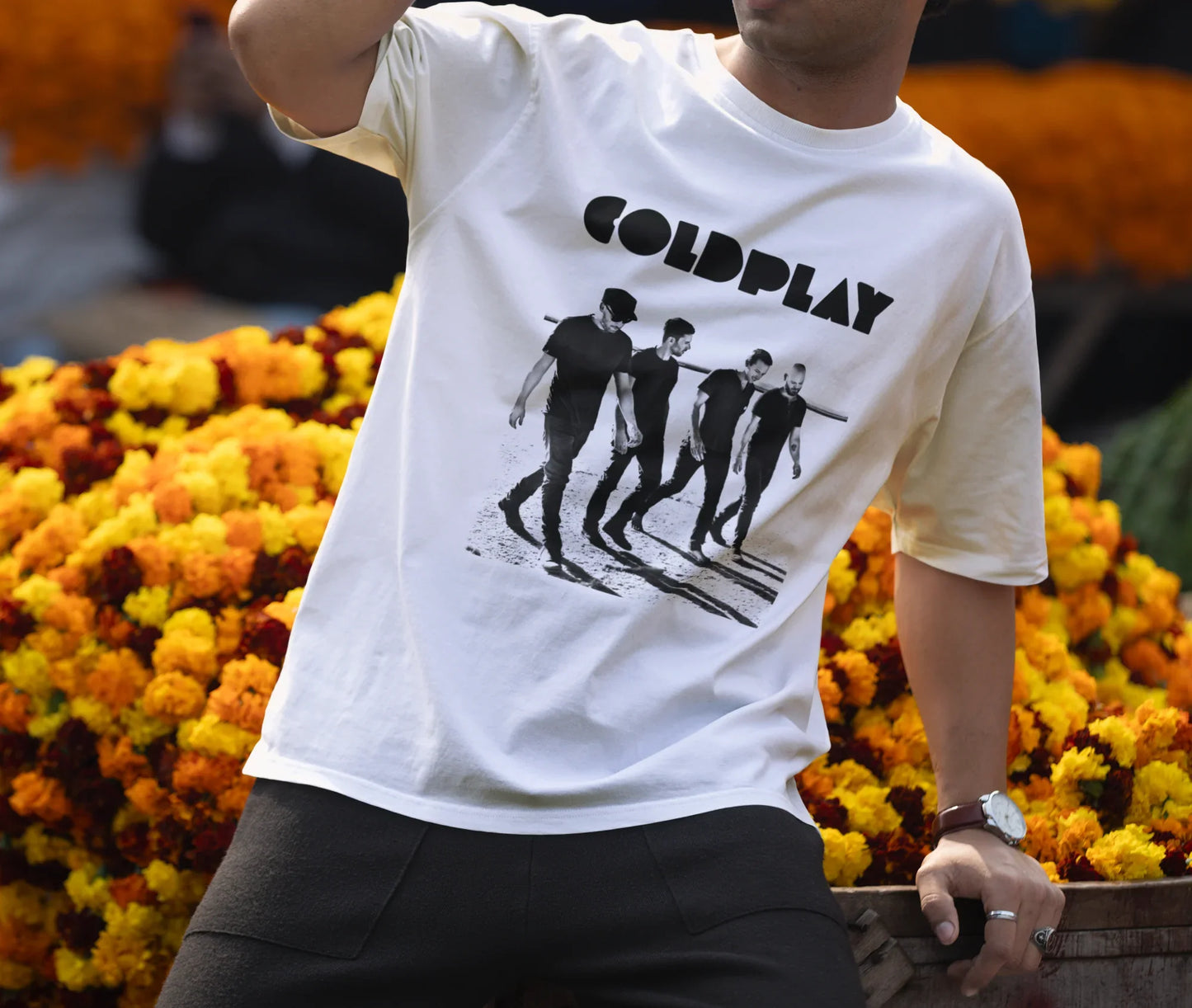 Camiseta Básica Coldplay Photo Album-BRANCO