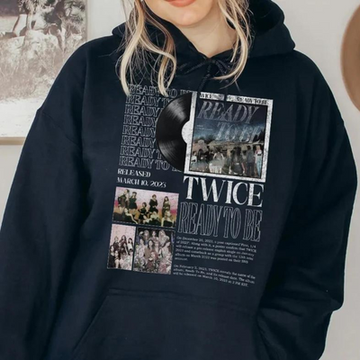 Moletom Canguru Twice Ready To Be - preto