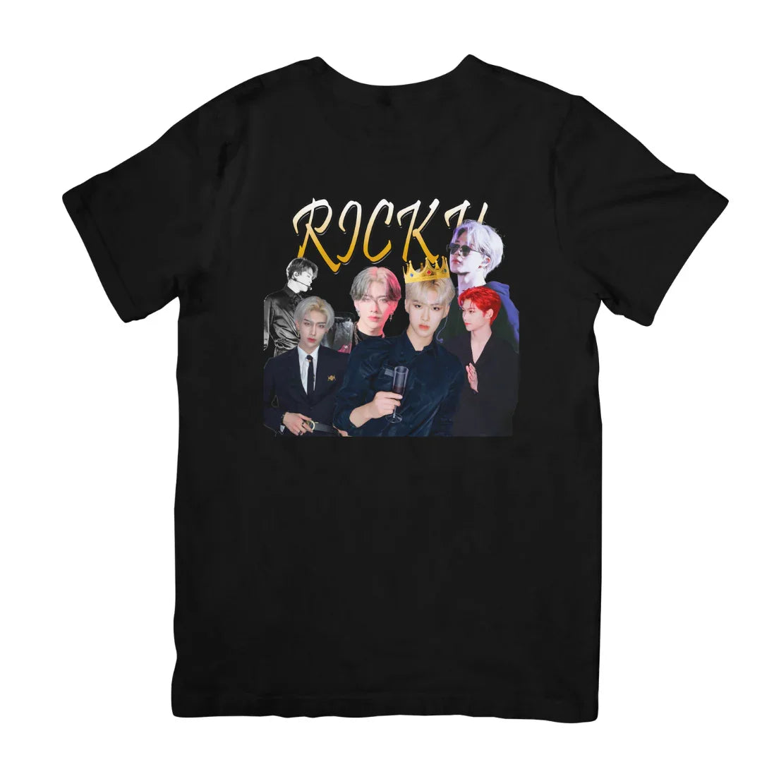 Camiseta Básica Zerobaseone Ricky Graphic-PRETO