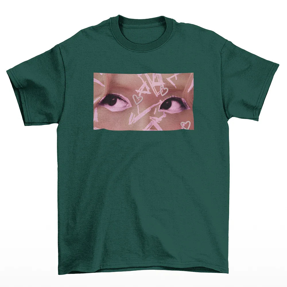 Camiseta Básica Rosé Eyes Blackpink-VERDE
