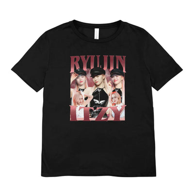 Camiseta Básica Itzy Ryujin Graphic - preto