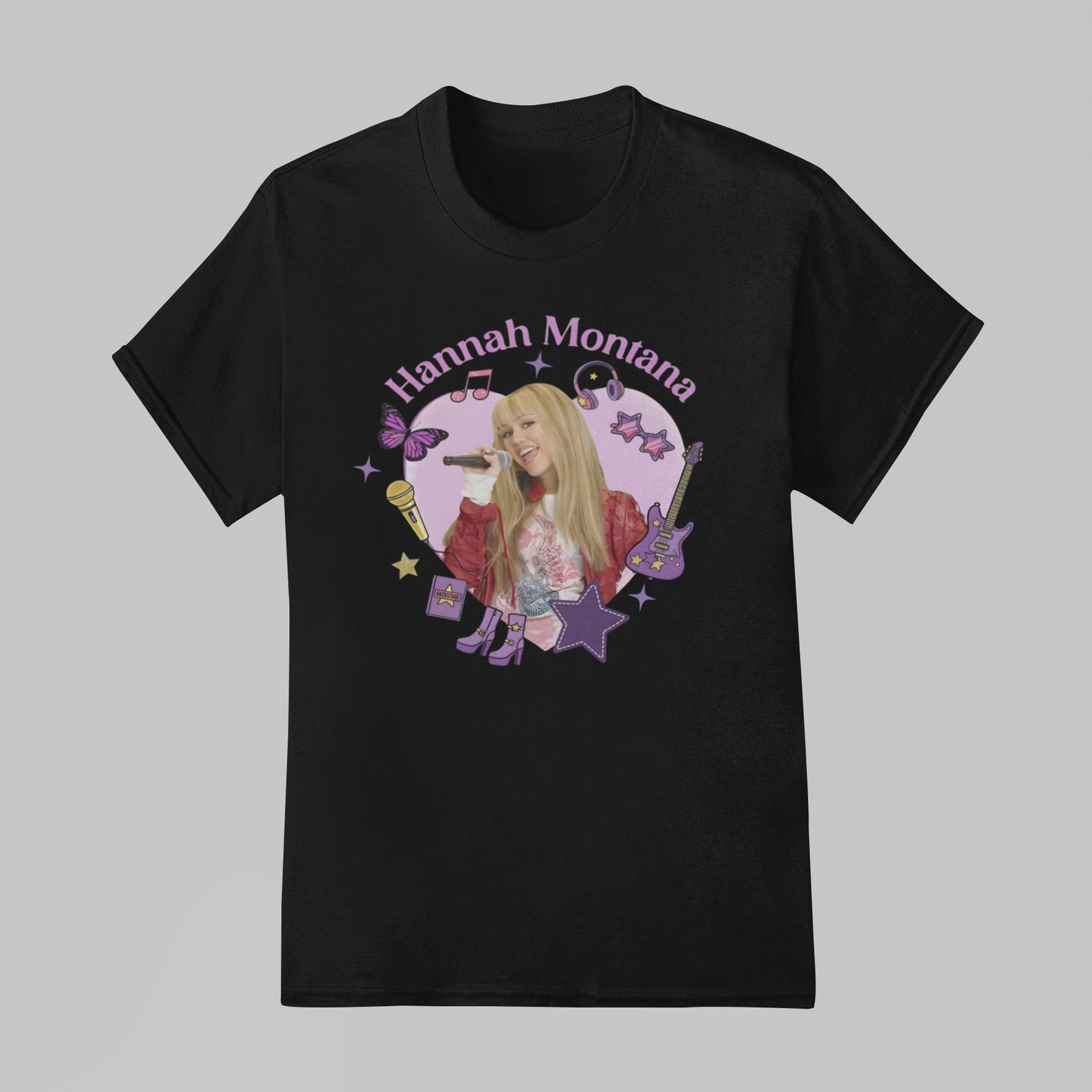 Camiseta Básica Hannah Montana Icons