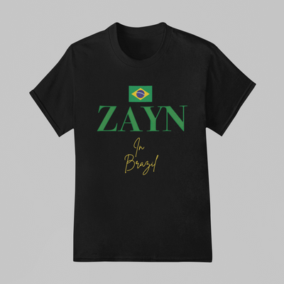 Camiseta Básica Zayn Malik In Brazil Logo