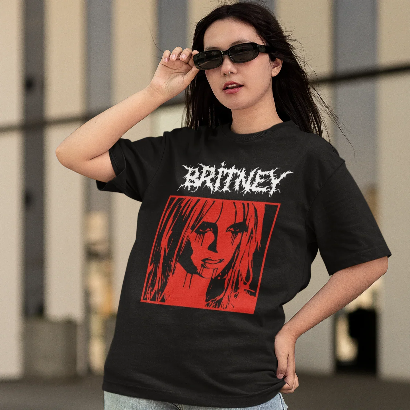 Camiseta Básica Britney Spears Metal – Saoko