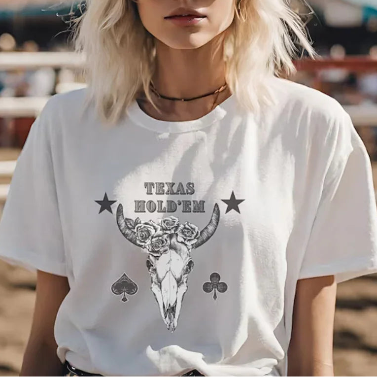 Camiseta Básica Beyonce Texas Hold'em Aeshetic