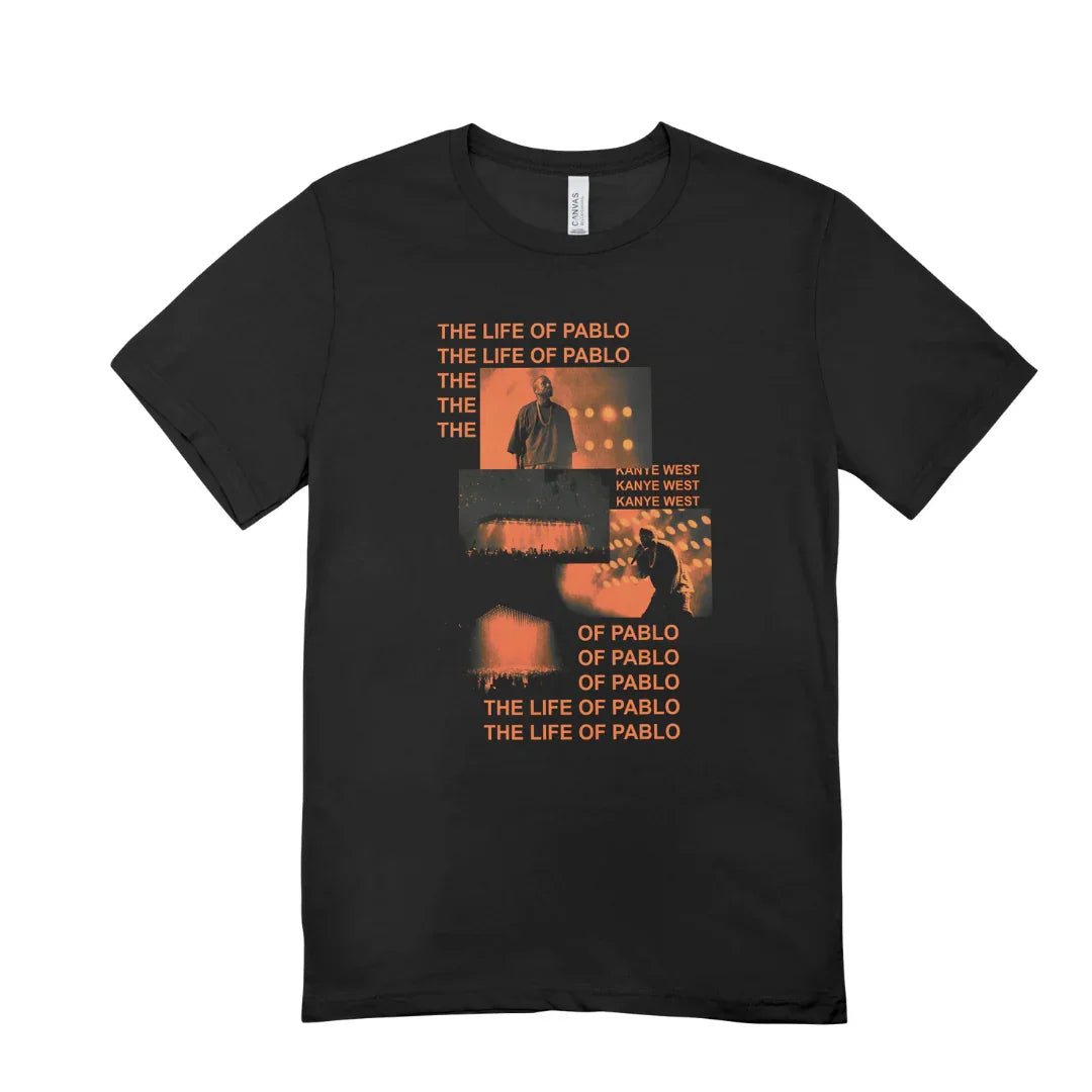 Camiseta Básica Kanye West The Life Of Pablo Preto