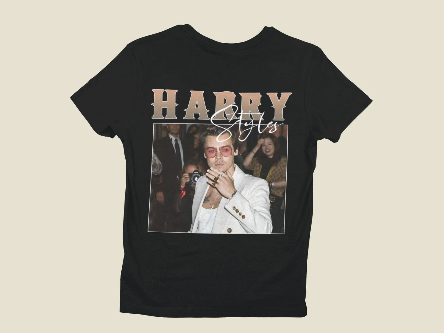 Camiseta Básica Harry Styles 90's Vintage - Preto