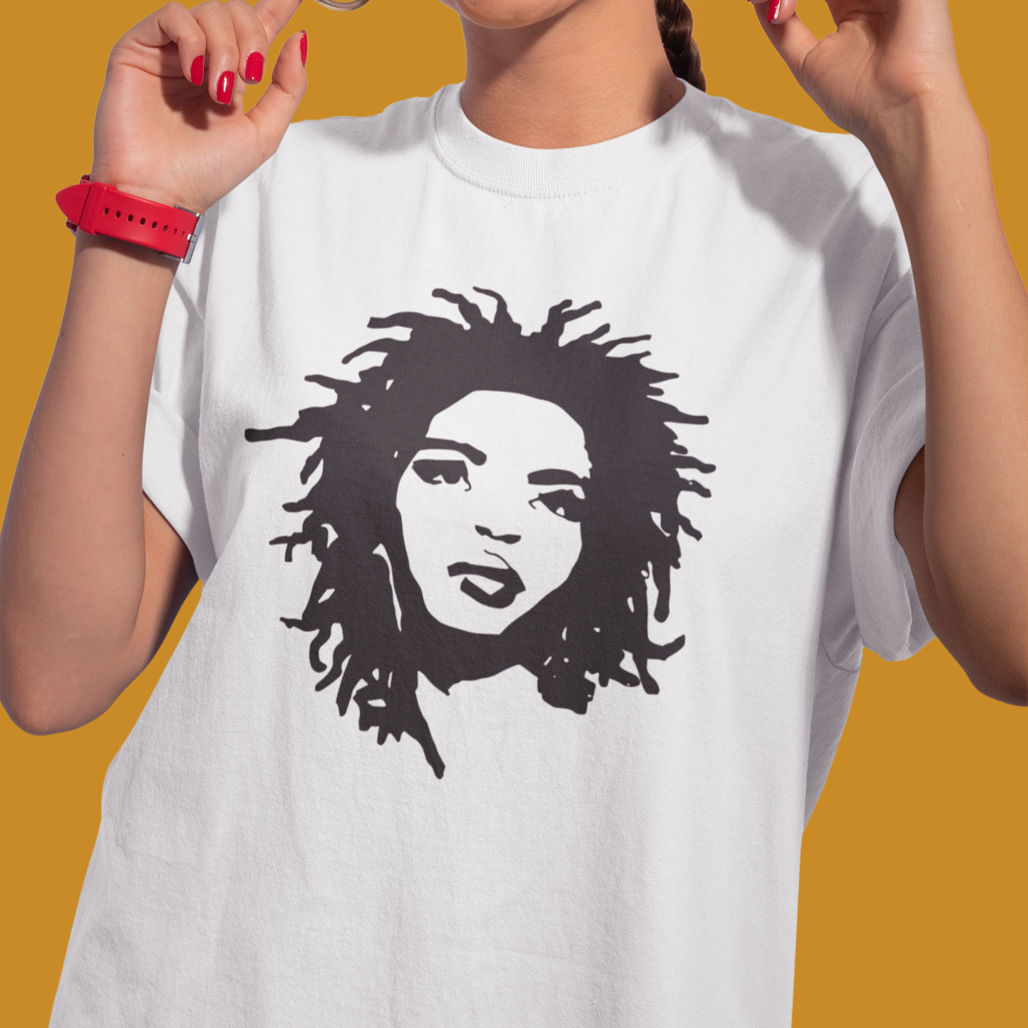 Camiseta Básica Lauryn Hill Illustrated