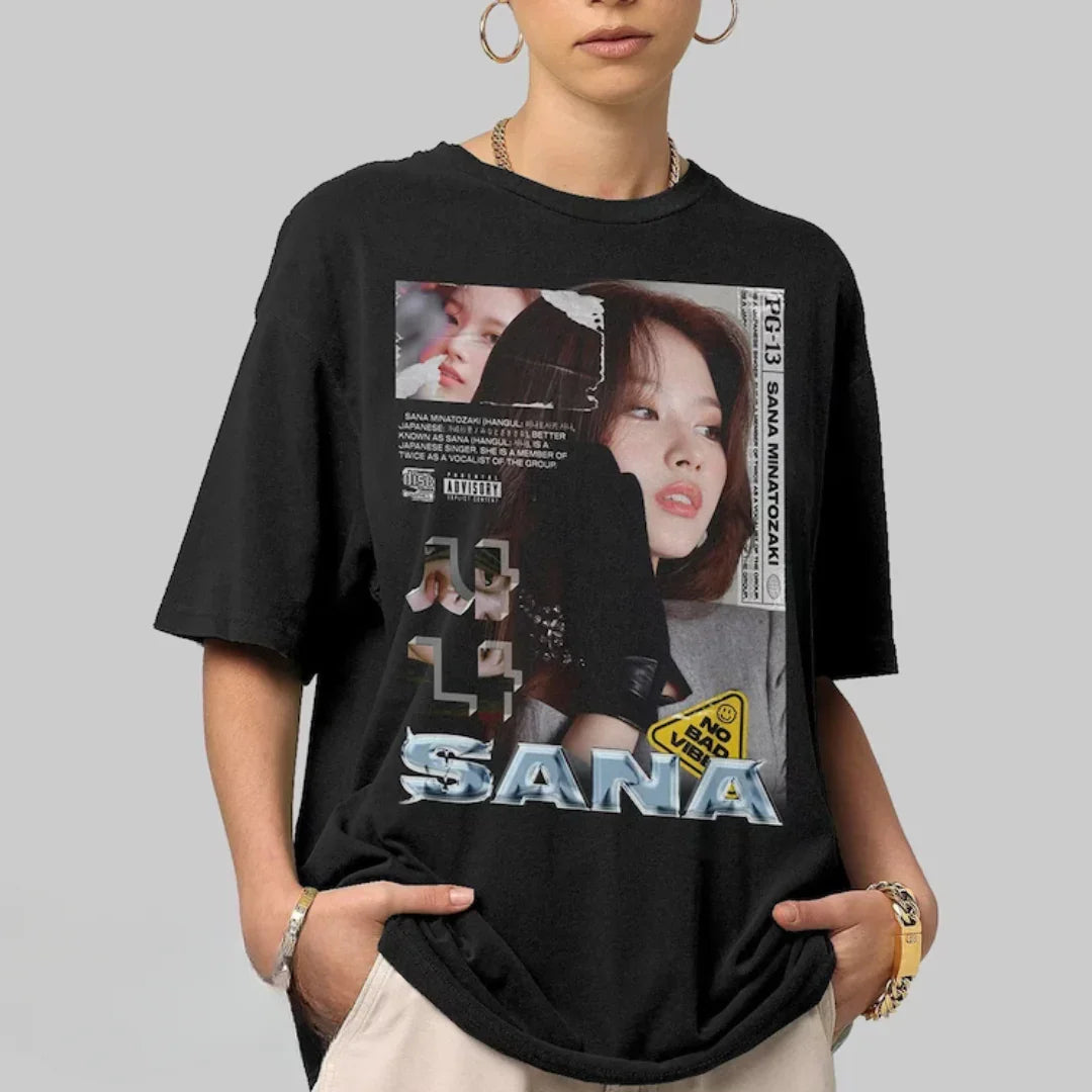 TWICE SANA Tシャツ Camiseta Básica Twice Sana Vintage – Saoko