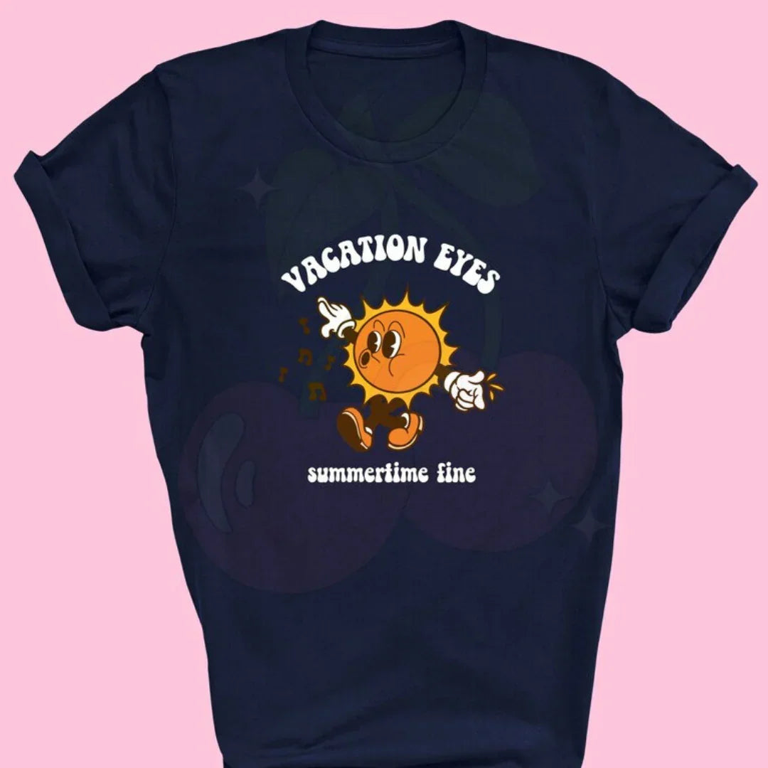 Camiseta Básica Jonas Brothers Vacation Eyes Preto