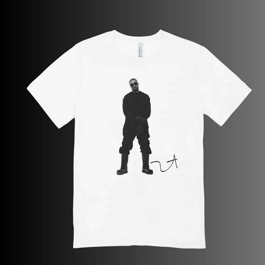 Camiseta Básica Kanye West Vintage Origins Photo Branco