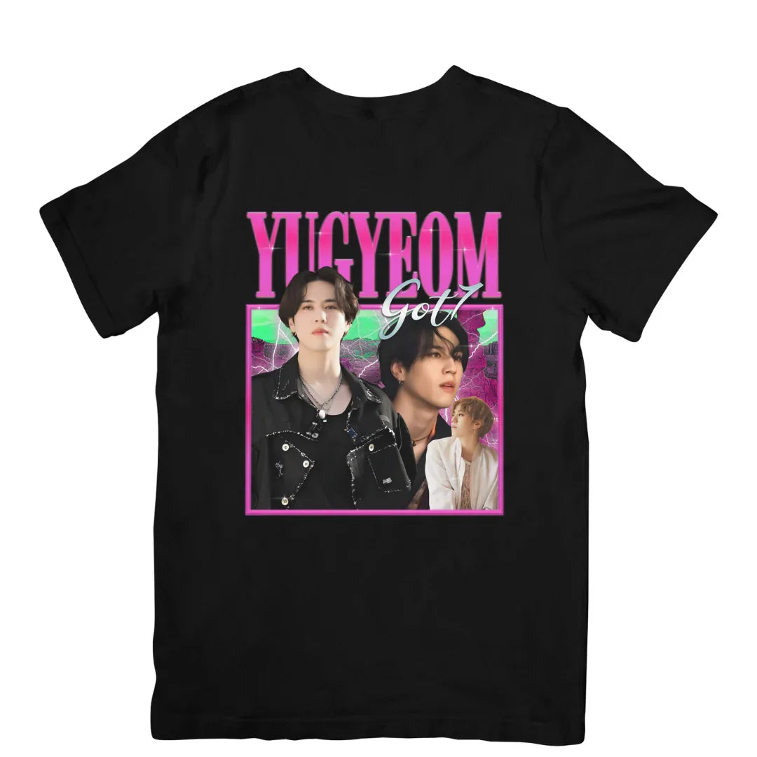 Camiseta Básica GOT7 Yugyeom Graphic - preto
