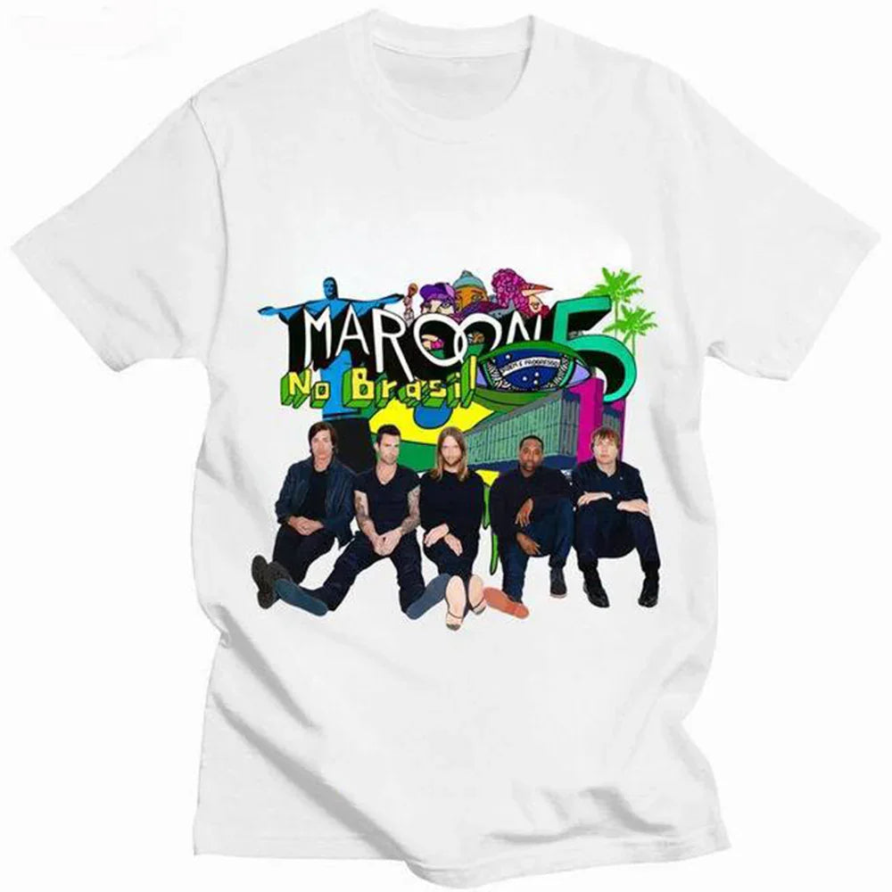 Camiseta Básica Maroon 5 no Brasil