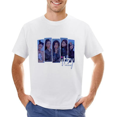 Camiseta Básica Itzy Kpop Group - branco