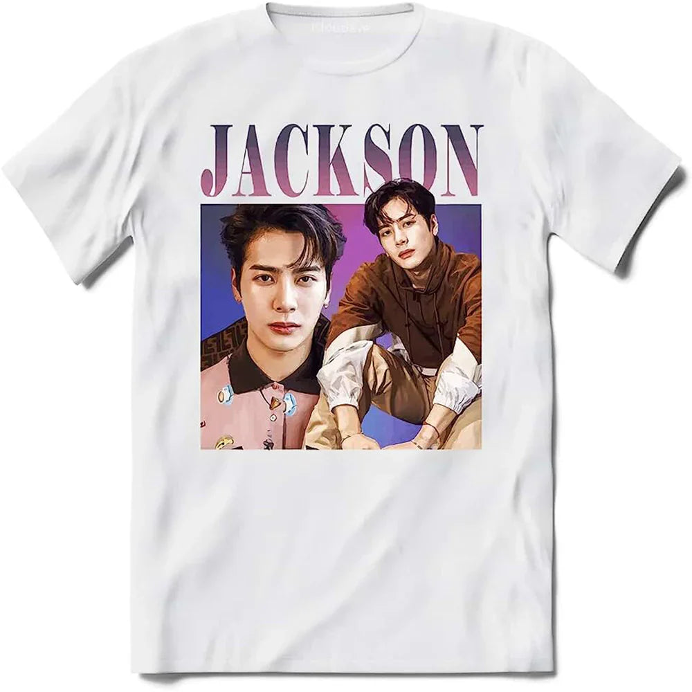 Camiseta Básica GOT7 Jackson Kpop - branco