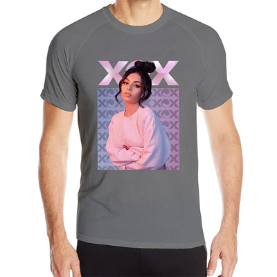 Camiseta Básica Charli XCX Casual Cinza