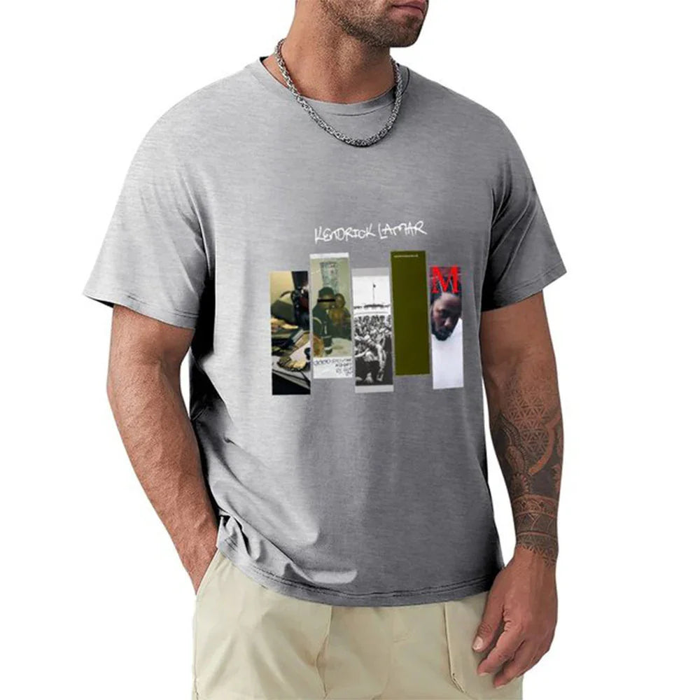 Camiseta Básica Kendrick Lamar Albuns Cinza
