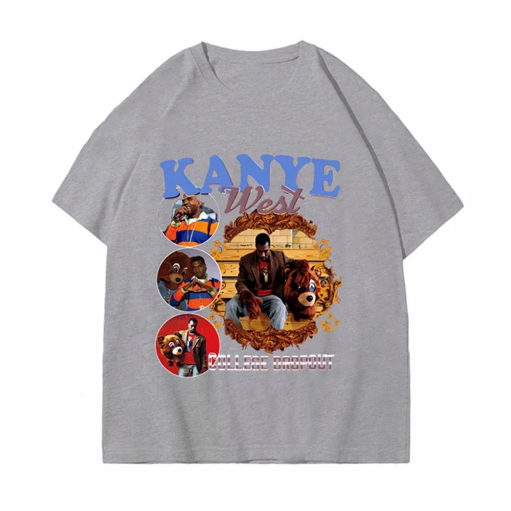 Camiseta Básica Kanye West College Dropout Cinza