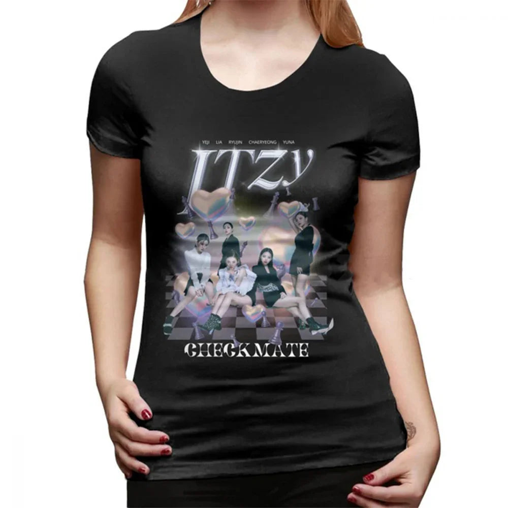 Camiseta Básica Itzy Checkmate - preto