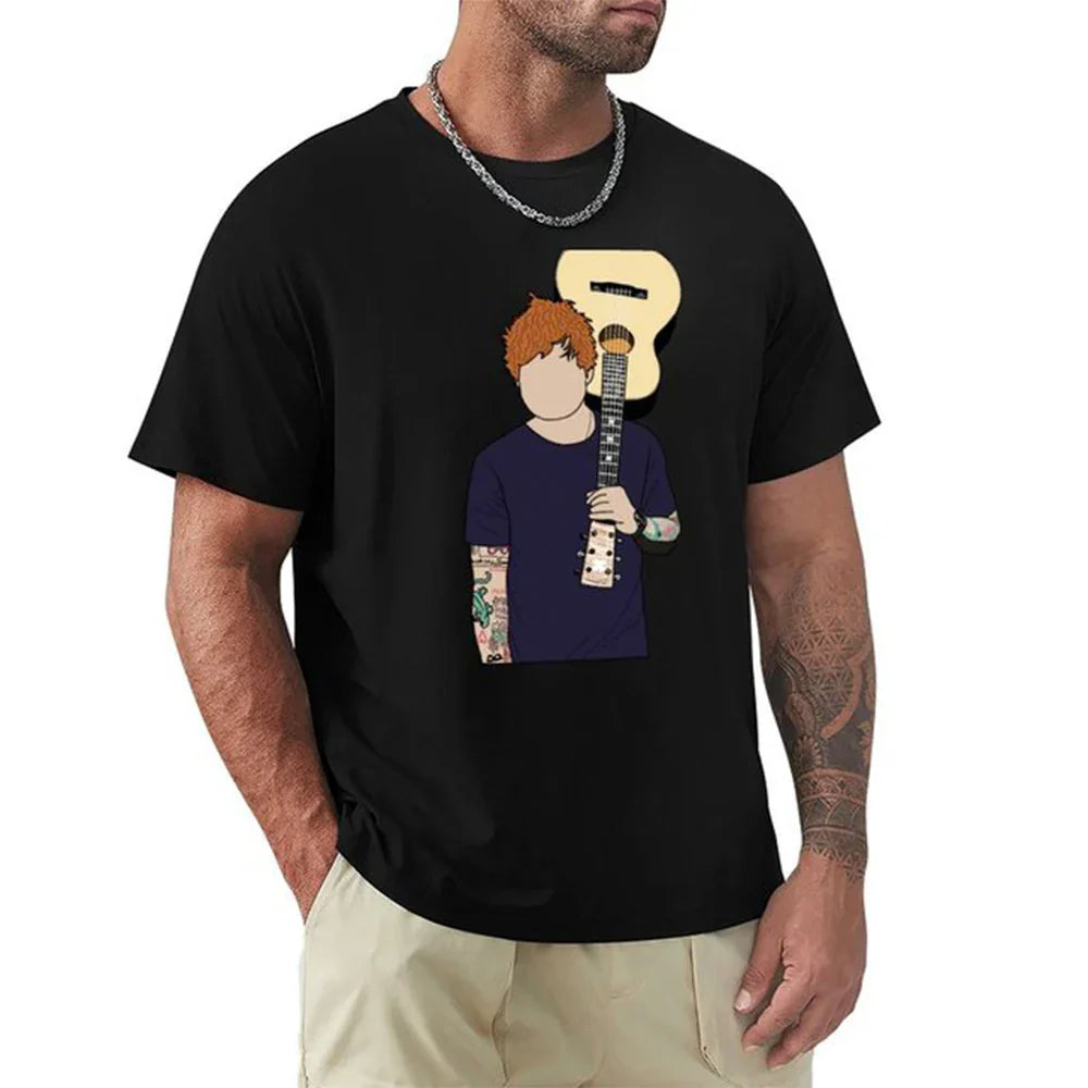 Camiseta Básica Ed Sheeran No Face Violão Preto