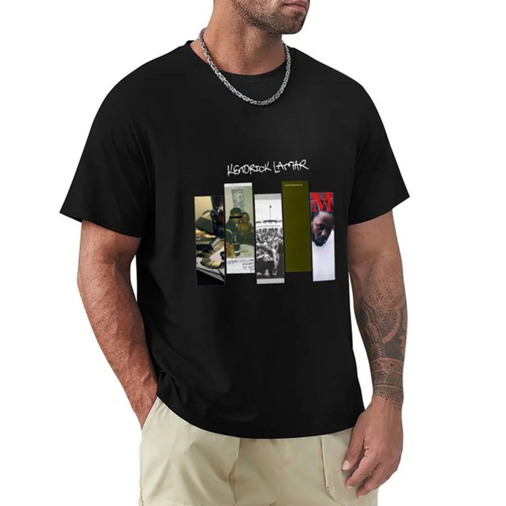 Camiseta Básica Kendrick Lamar Albuns Preto