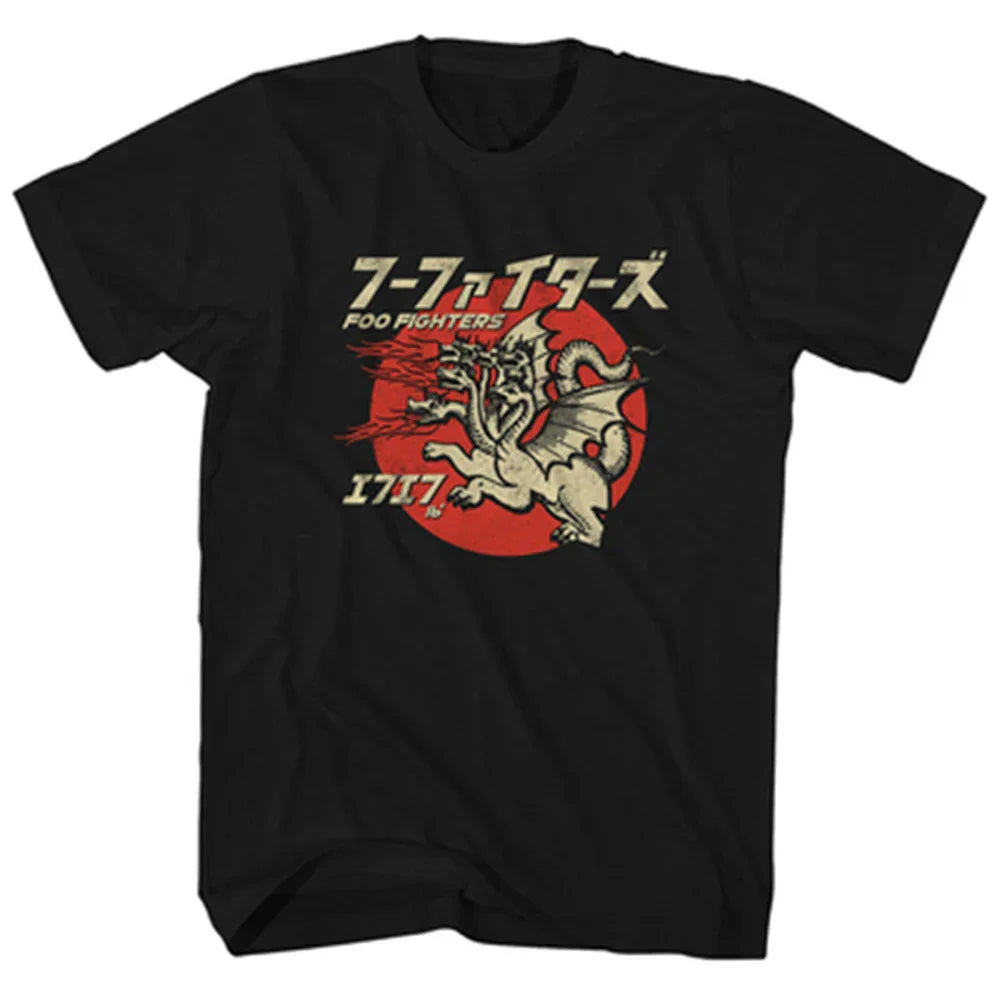 Camiseta Básica Foo Fighters Japanese Dragon