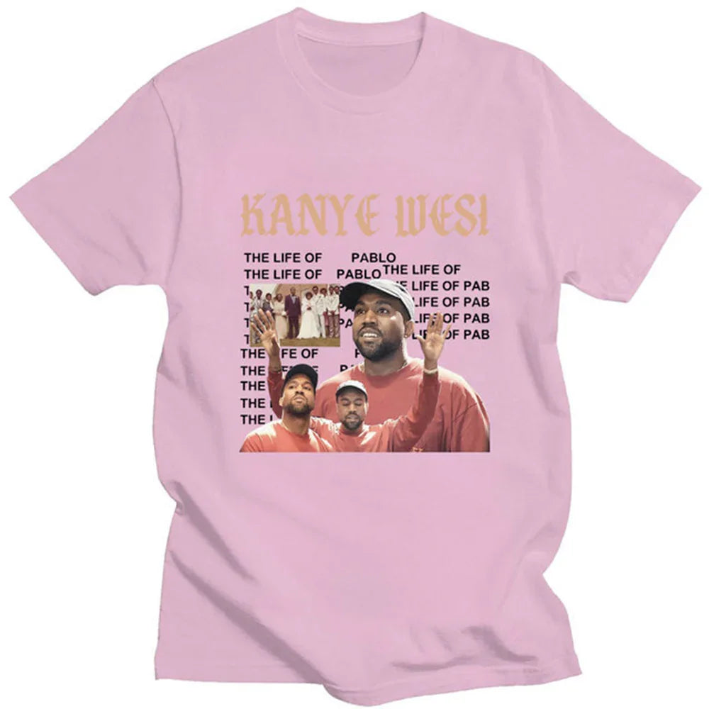 Camiseta Básica Kanye West The Life of Pablo Rosa bebê