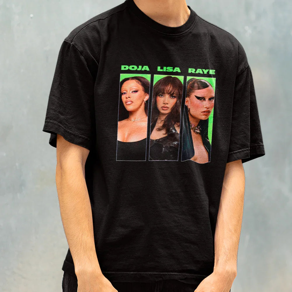 Camiseta Básica Lisa X  Doja X Raye- preto