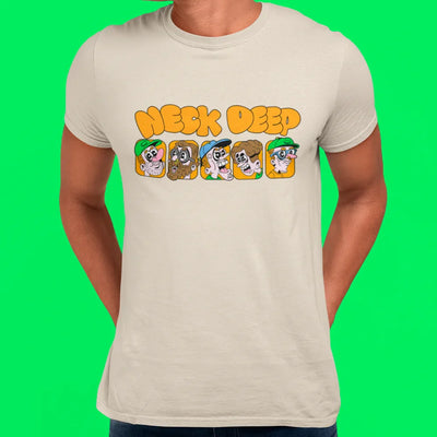 Camiseta Básica Neck Deep Cartoon