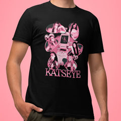Camiseta Básica Katseye Pink Y2K