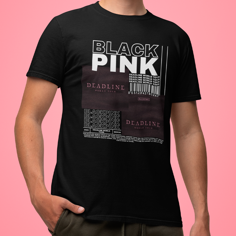 Camiseta Básica Blackpink Deadline Merch