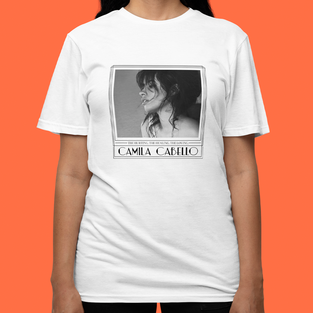 Camiseta Básica Camila Cabello Hurting Healing Loving