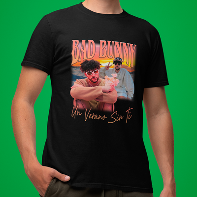 Camiseta Básica Bad Bunny Sunset