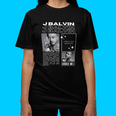 Camiseta Básica J Balvin B&W