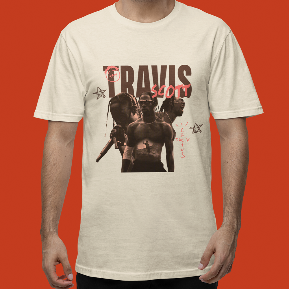 Camiseta Básica Travis Scott Collage