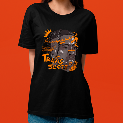Camiseta Básica Travis Scott Orange