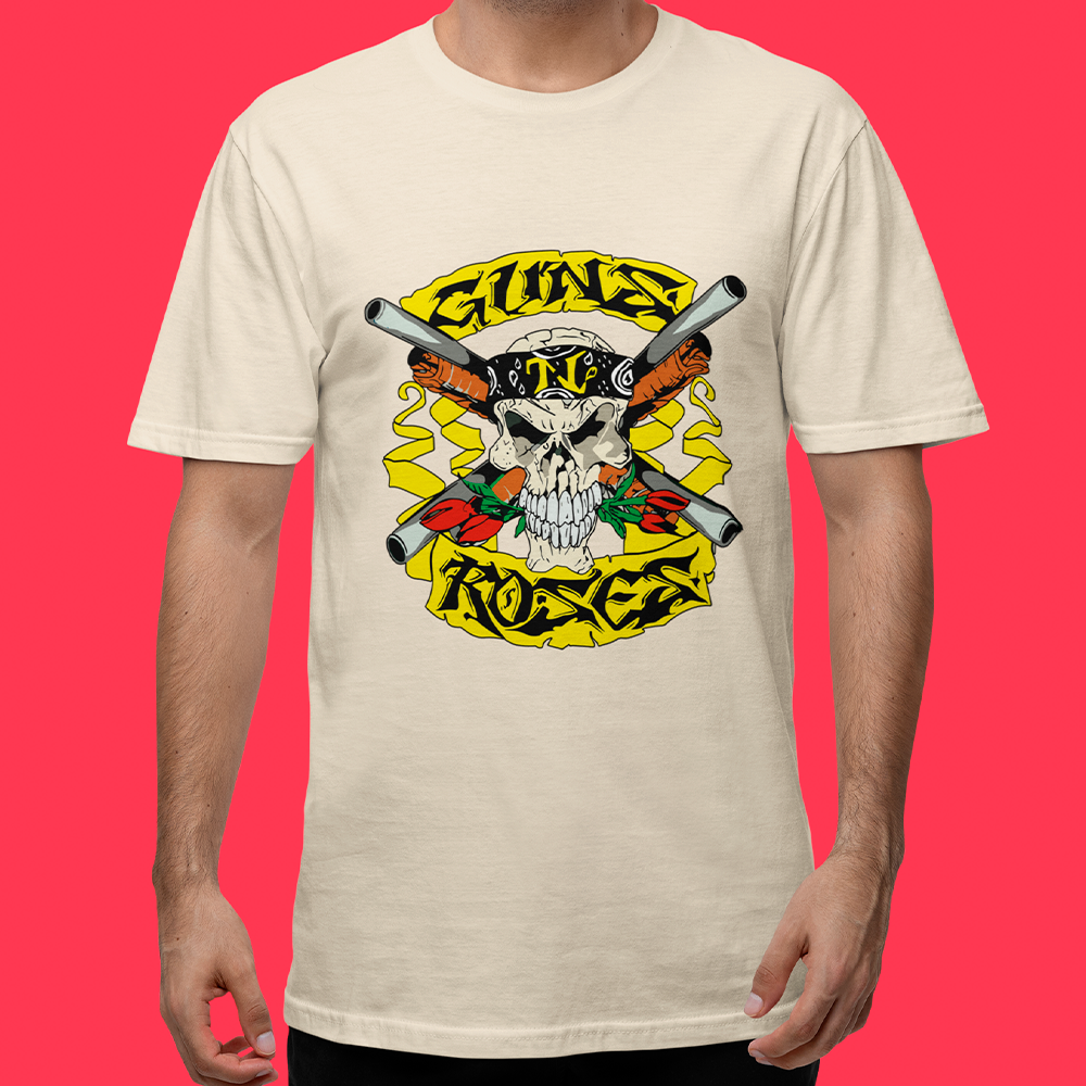 Camiseta Básica Guns N' Roses Skull