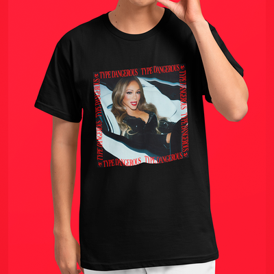 Camiseta Básica Mariah Carey Type Dangerous Single Cover