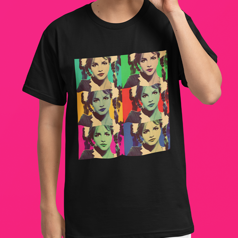 Camiseta Básica Britney Spears Baby One More Time Pop Art