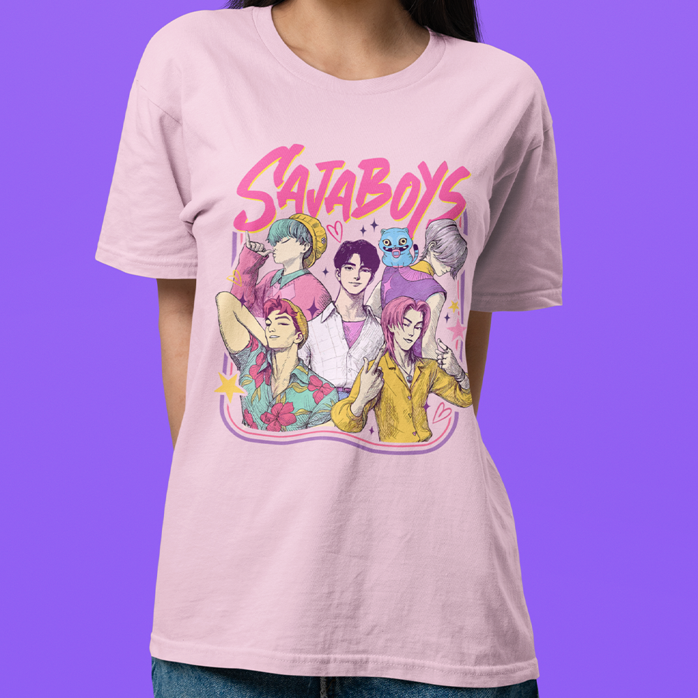 Camiseta Básica Kpop Demon Hunters Saja Boys