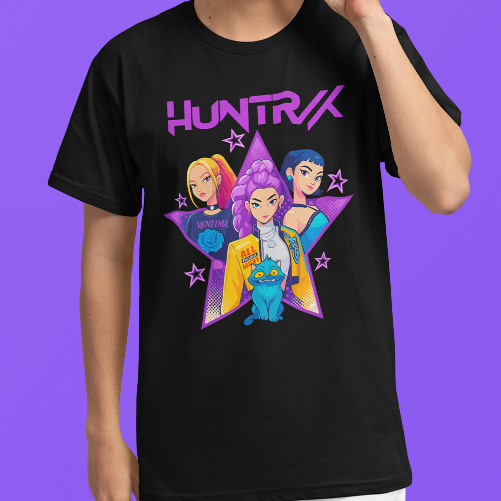 Camiseta Básica Kpop Demon Hunters Huntrix