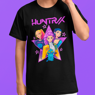 Camiseta Básica Kpop Demon Hunters Huntrix