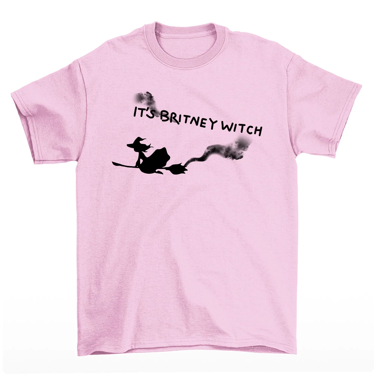 Camiseta Básica Britney Spears Witch Halloween - Rosa Bebê