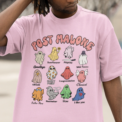 Camiseta Básica Halloween Post Malone Ghost