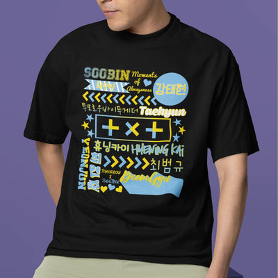 Camiseta Básica TXT Collage Design