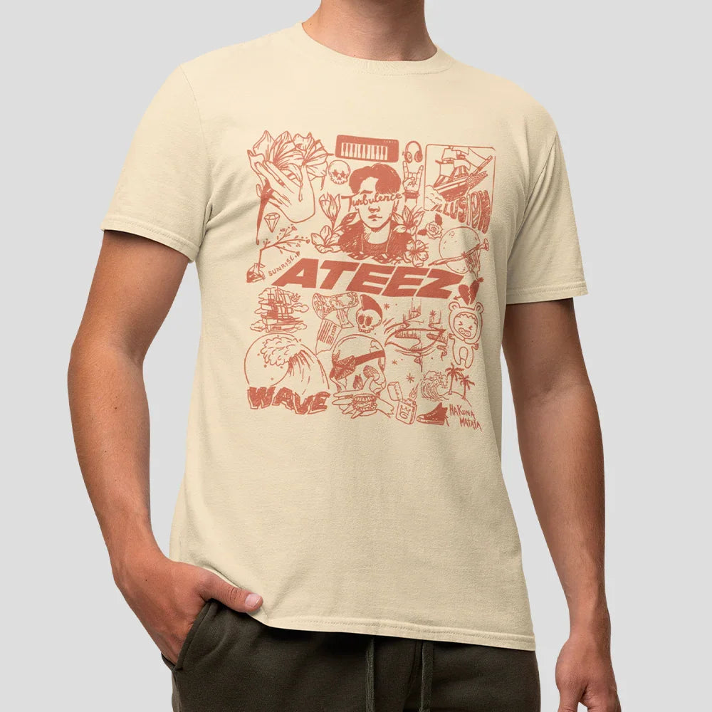 Camiseta Básica Ateez Art Tattoo