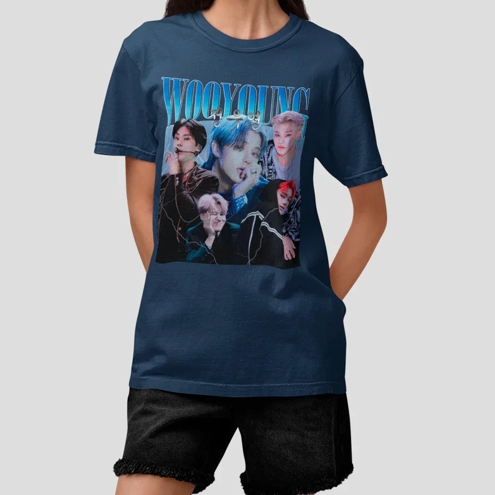 Camiseta Básica Ateez Wooyoung Aesthetic